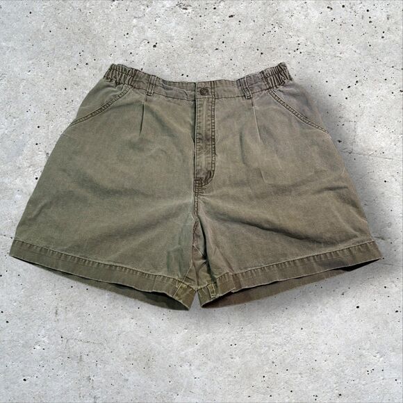 Royal Robbins 100% Cotton Hiking Shorts Women’s Sz 14 Vintage Olive Green - Picture 1 of 10